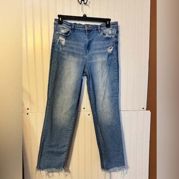 Flying Monkey Distressed Blue Jeans Sz 32 - Picture 1 of 4